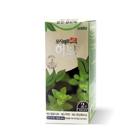 [약국정품]오시제로 칼라크림 연한흑갈색 옻 타지 않는 염모제/염색약 허브성분 함유